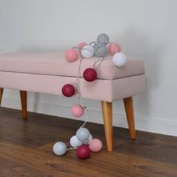Lovare Bench, Bench With Storage 100 cm, Powder Pink - thumbnail 2