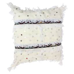 "Pillow Cover - Moroccan Handira, Zip Side, 22""x 22" - thumbnail 3