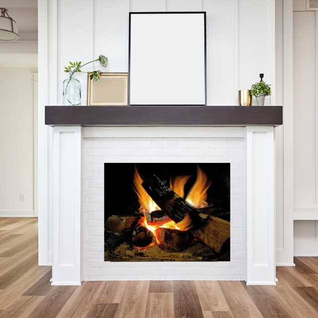 Burning Fire Vinyl Wall Decal, Faux Fireplace Flame Sticker - image 1