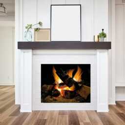 Burning Fire Vinyl Wall Decal, Faux Fireplace Flame Sticker - thumbnail 1