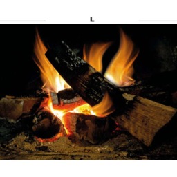 Burning Fire Vinyl Wall Decal, Faux Fireplace Flame Sticker - thumbnail 2