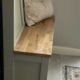 Shaker Monks Bench With Solid Oak Seat Hallway Storage Settle - thumbnail 3