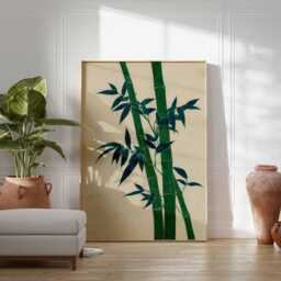 Japanese Bamboo Poster, Minimalist Zen Wall Art, Japandi Print - thumbnail 4