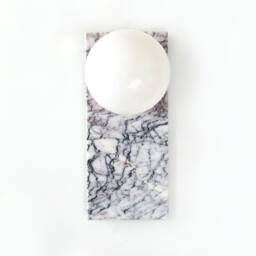 Lilac Marble Rectangular Flush Mount Light Fixture Vanity Sconce Kitchen Wall Bathroom - thumbnail 2
