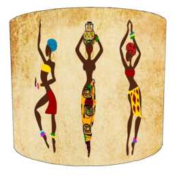 African Tribal Drum Lampshade For Ceiling Light Pendants Or Table Lamp Bases - thumbnail 4