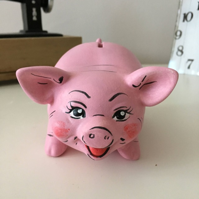 Piggy Bank, Ceramic Banks, Pink Coin Cash Box, Money Boxes, Gift Idea, Painted Handmade Ceramics, Art Cashbox - image 1