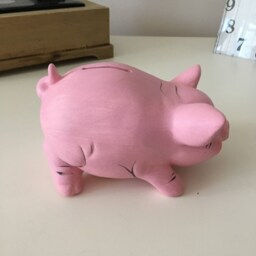 Piggy Bank, Ceramic Banks, Pink Coin Cash Box, Money Boxes, Gift Idea, Painted Handmade Ceramics, Art Cashbox - thumbnail 3