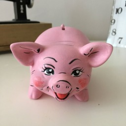 Piggy Bank, Ceramic Banks, Pink Coin Cash Box, Money Boxes, Gift Idea, Painted Handmade Ceramics, Art Cashbox