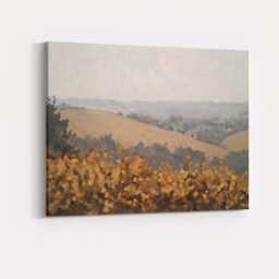 Soft Autumn Hillside Woodland Landscape Impressionist Painting Canvas Wall Art Print Decor Picture Ready To Hang - thumbnail 4