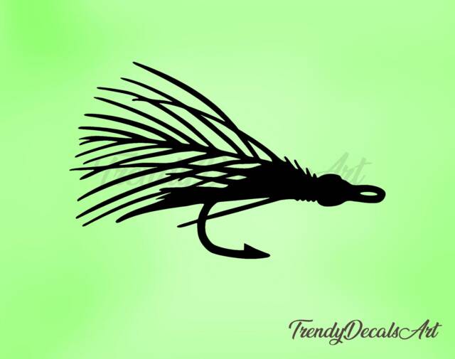 Fly Fishing Decal, Decal, Sticker, Vinyl Car Window Sticker, Rod, Boat Decal - image 1