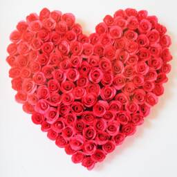 Heart Made Of Miniature Paper Roses in A Shadow Box, Gift For Her - thumbnail 3