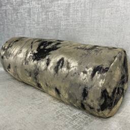 "Gold Black Metallic Cushion - 16"" X 6" - thumbnail 2