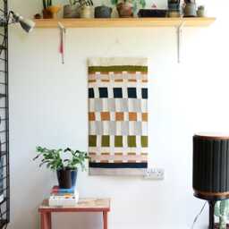 Modern Stripe Abstract Geometric Patchwork Wall Hanging - thumbnail 2