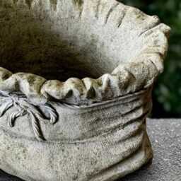 Stone Flower Pot Statue Concrete Planter Sculpture Outdoor Plant Decoration Handmade Ornament Flower Lover Gift Yard Art - thumbnail 2