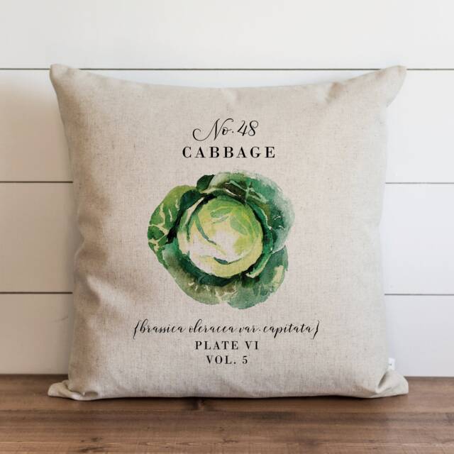 Cabbage Pillow Cover - Fall Pillow Thanksgiving Decor Home 20 X 18 - image 1