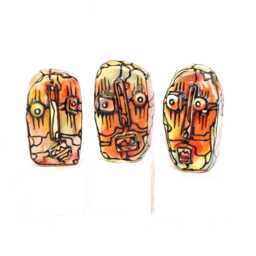 Cubist Ceramic Mini Art Sculptures Abstract Desk Decor, Set Of 3 - thumbnail 2