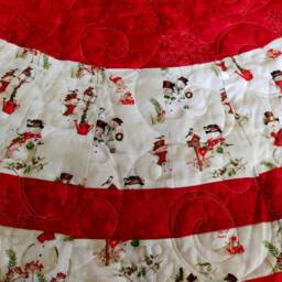 Snowman Christmas Tree Skirt, Personalize Options, 3 Sizes - thumbnail 3