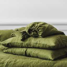 Washed Linen Sheet Set 20 Colors To Choose From, Handmade in Lithuania - thumbnail 4