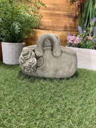 stone Garden Flower Handbag Planter Plant Pot Ornament - thumbnail 1