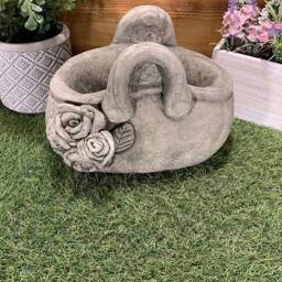 stone Garden Flower Handbag Planter Plant Pot Ornament - thumbnail 3