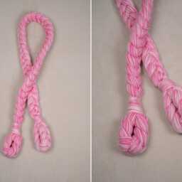 Chunky Braided Curtain Tieback - Soft Fleece Rope Holdback Colorful Tie Back Modern Drapery Decor 6 Colors Available - thumbnail 3