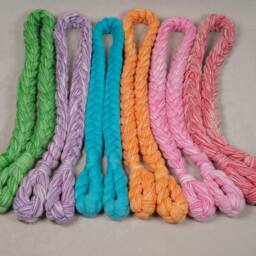Chunky Braided Curtain Tieback - Soft Fleece Rope Holdback Colorful Tie Back Modern Drapery Decor 6 Colors Available - thumbnail 2