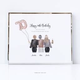 50Th Birthday Print For Mum/Gift Mum Personalised Happy Birthday Art Thoughtful Gifts - Mum004 - thumbnail 2