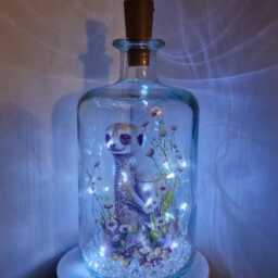 Meerkat Bottle Lamp, Cute Meerkat Gift For Animal Lover - thumbnail 2