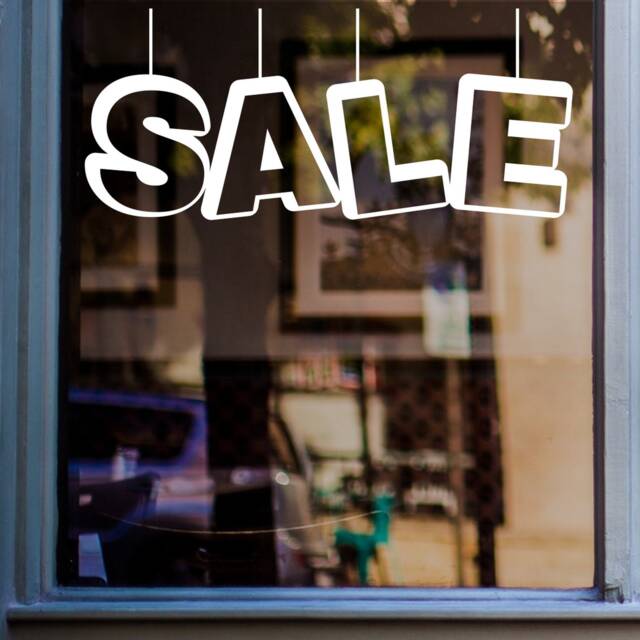 Sale Shop Window Sticker Retail Store Front Display Vinyl Decal - image 1
