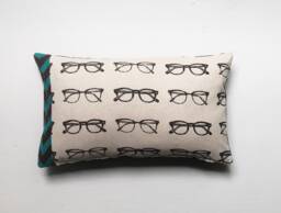 Glasses Echino Cotton Print Pillow - thumbnail 1