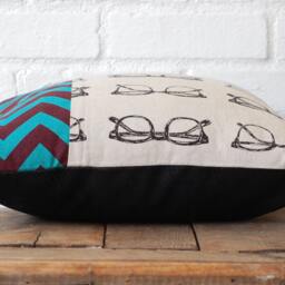 Glasses Echino Cotton Print Pillow - thumbnail 3
