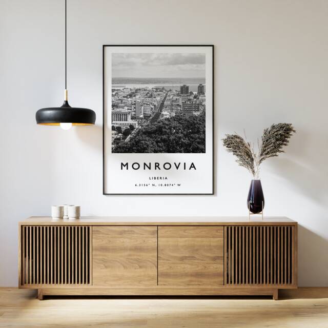 Monrovia Liberia Travel Poster Stylish African Wall Art - image 1