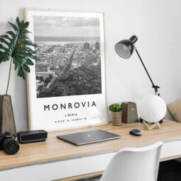 Monrovia Liberia Travel Poster Stylish African Wall Art - thumbnail 2