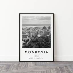 Monrovia Liberia Travel Poster Stylish African Wall Art - thumbnail 3