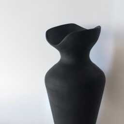 Handmade Black Ceramic Sculpture Abstract Vase, Us Duties Included - thumbnail 4
