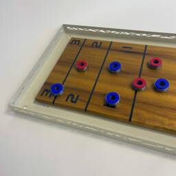 Metal Wall Art Shuffleboard Tabletop Game, Gameroom Decor - 47.2''x15.7''x1.9'' - thumbnail 4