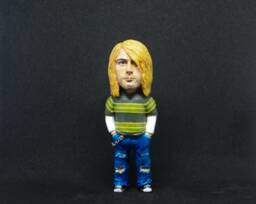 Club 27 - Smells Like Teen Spirit Inspiration Kurt Cobain Mini Figure Miniature, Sculpture, Epoxy Clay Figurine, Hand Sculpted Nirvana Singer - thumbnail 1