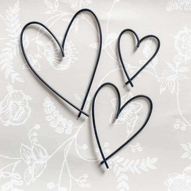 Wire Heart Trio - Words Home Decor Wall Art Hearts - image 1