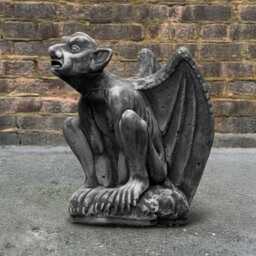 Gothic Monster Sculpture Concrete Gargoyle Figurine Cement Guardian Statue Decoration Monster Lover Gift Yard Art - thumbnail 2