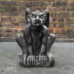 Gothic Monster Sculpture Concrete Gargoyle Figurine Cement Guardian Statue Decoration Monster Lover Gift Yard Art - thumbnail 1