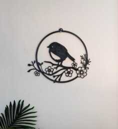 Emily The Robin With Flowers Gift Garden Wall Art Mothers Day - thumbnail 1