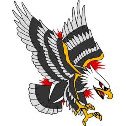Bald Eagle - Vinyl Wall Decal American Traditional Tattoo Art Reusable Fabric Vwaq-At2 - thumbnail 2