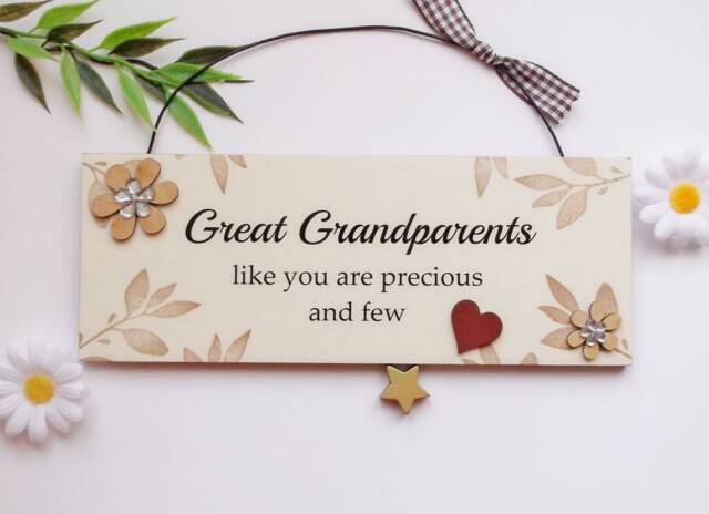 Great Grandparents Like You Are Precious & Few Wooden Gift Plaque - image 1