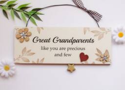 Great Grandparents Like You Are Precious & Few Wooden Gift Plaque - thumbnail 1