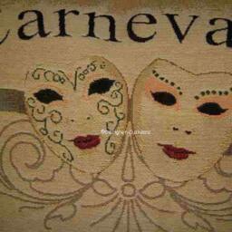 Carnevale De Venezia Masks Oblong Tapestry Cushion Pillow Cover - thumbnail 2