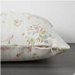 Cream Floral Cushion Cover - - 18x18 - thumbnail 2