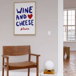 Wine & Cheese Please Print, Kitchen Wall Art, Abstract Bon Appetit, Poster, Dining Room, Print Unframed - thumbnail 3