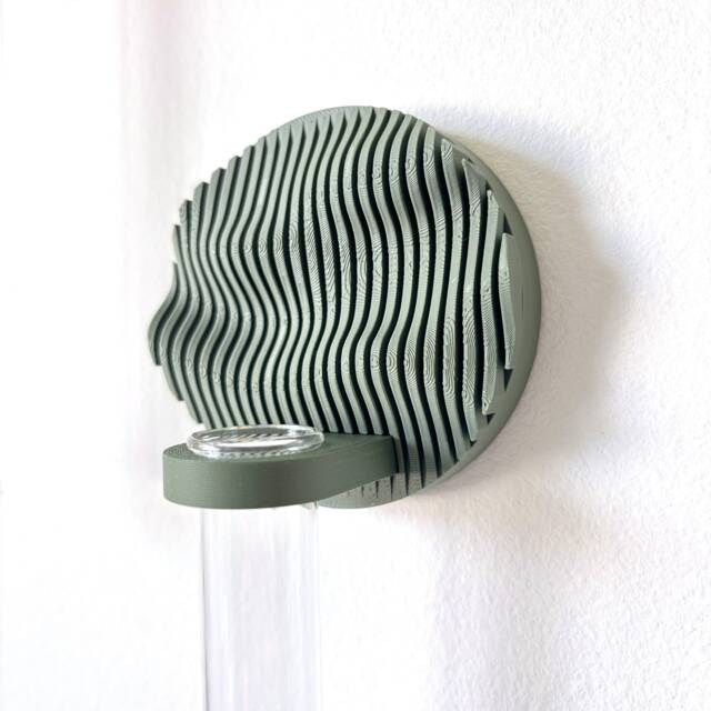 Green Japandi Wall Vase/Minimalist Propagation Station - image 1