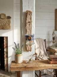 Scandinavian-style Driftwood Candle Holder - Hygge-Inspired Wall Driftwood Interior Decoration