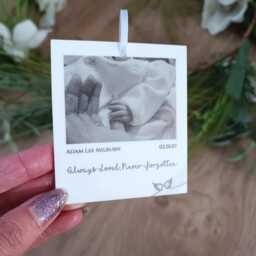 Polaroid Decoration - Photo Car Ornament Christmas Tree Angel Wings Personalised - thumbnail 3